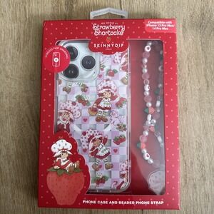 Strawberry Shortcake X Skinny Dip iPhone 13/14 Pro Max Case And Phone Strap NEW‎